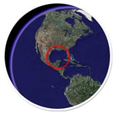 Gulf of Mexico from Space (Google Earth, 2008)