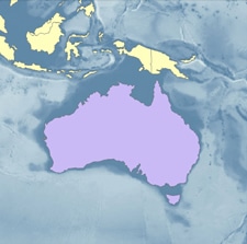 Location of Australia © A. Davies (2005)
