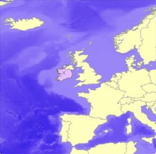 Location of Ireland in relation to Europe © A. Davies (2005)