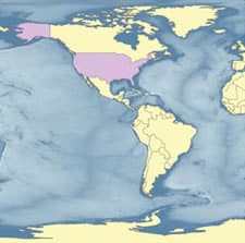 Location of the USA © A. Davies (2005)