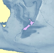 Location of New Zealand © A. Davies (2005)
